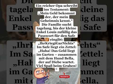 💰 Opa und sein „geheimes“ Testament 😂 #lustig   #witzig   #humor #memes  #shorts #meme #youtube