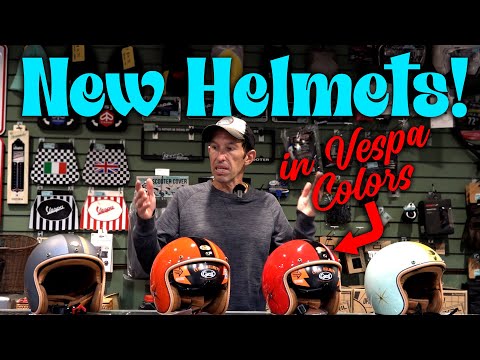 New Cyril ¾ Retro Helmets in Vespa Colors