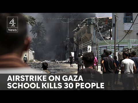 30 Palestinians killed in Israeli air strike on Gaza school