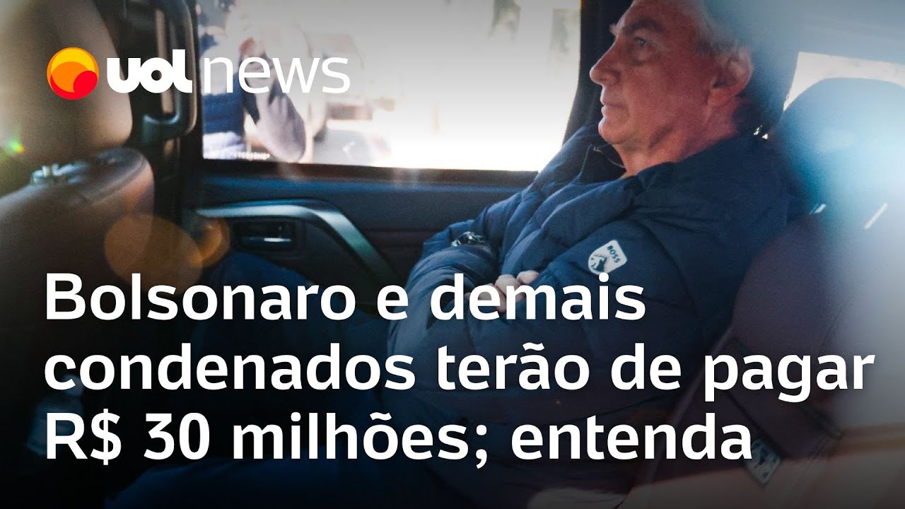 Bolsonaro e demais réus da trama golpista terão de pagar R$ 30 milhões por danos morais coletivos