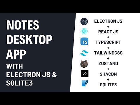 Notes Desktop App With Electron JS, SQLite3, React JS, TailwindCSS, Shacdn & Zustand