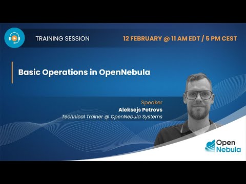 Training: OpenNebula Operations February