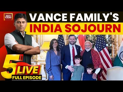 5Live With Gaurav Sawant: JD Vance's India Visit | US-China Trade War | Pope Francis Passes Away