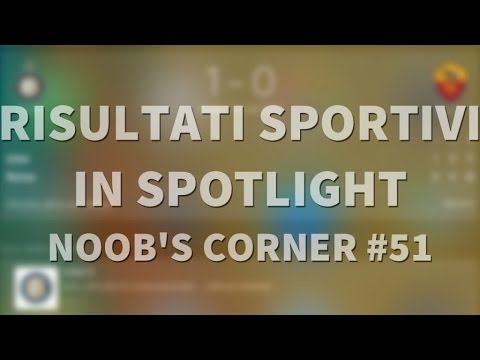 Risultati sportivi in Spotlight - Noob's Corner iPad #51