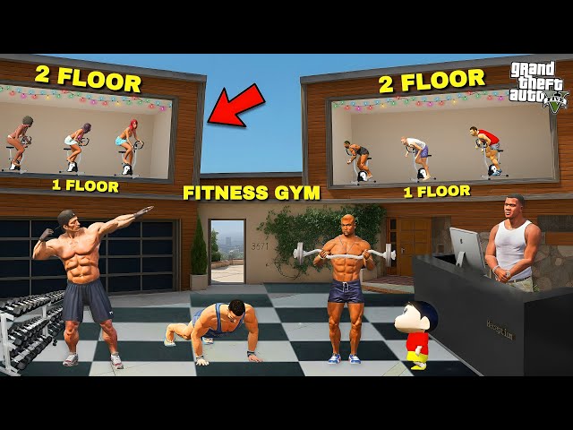 GTA V : Franklin Opened New Second Floor Gym With Shinchan in GTA 5 ! in Telugu
