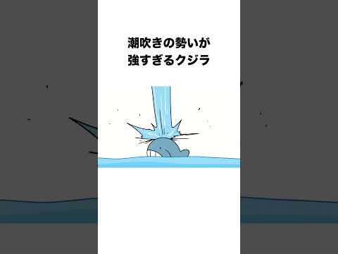 潮吹きの勢いが強すぎるクジラ