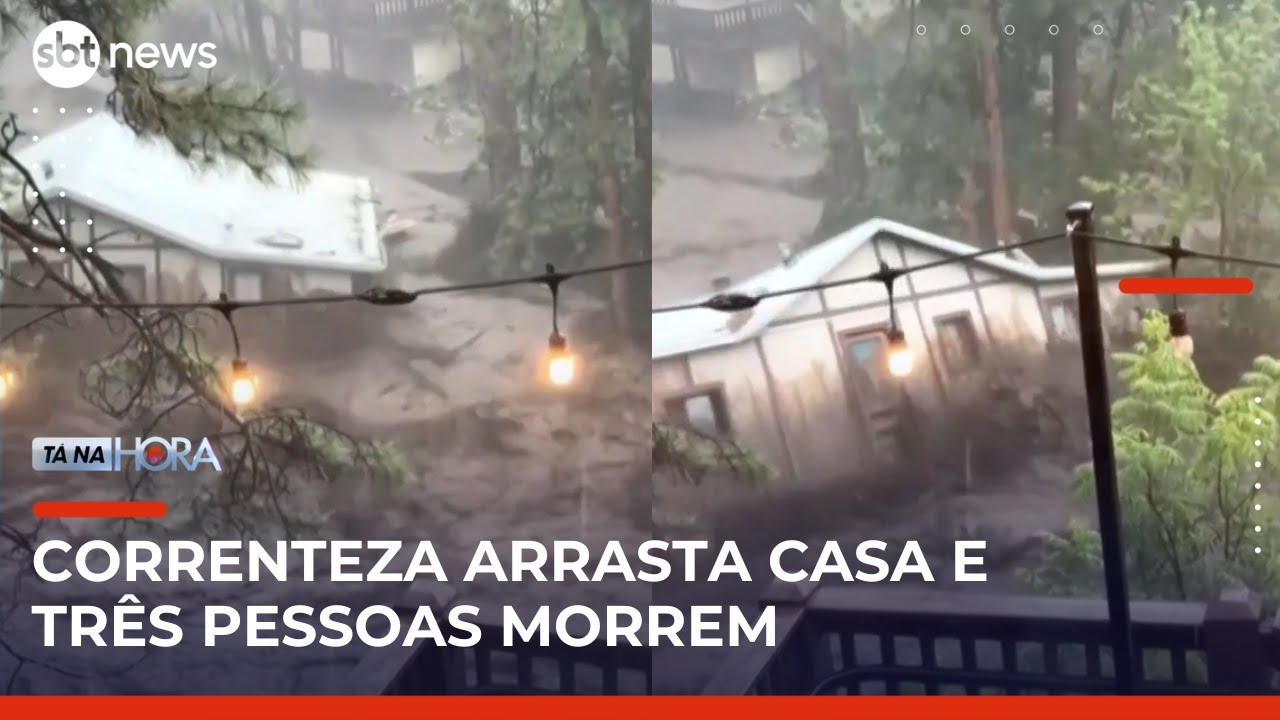 Enchente repentina arrasta casa inteira no Novo México; ao menos três pessoas morreram | #TanaHora