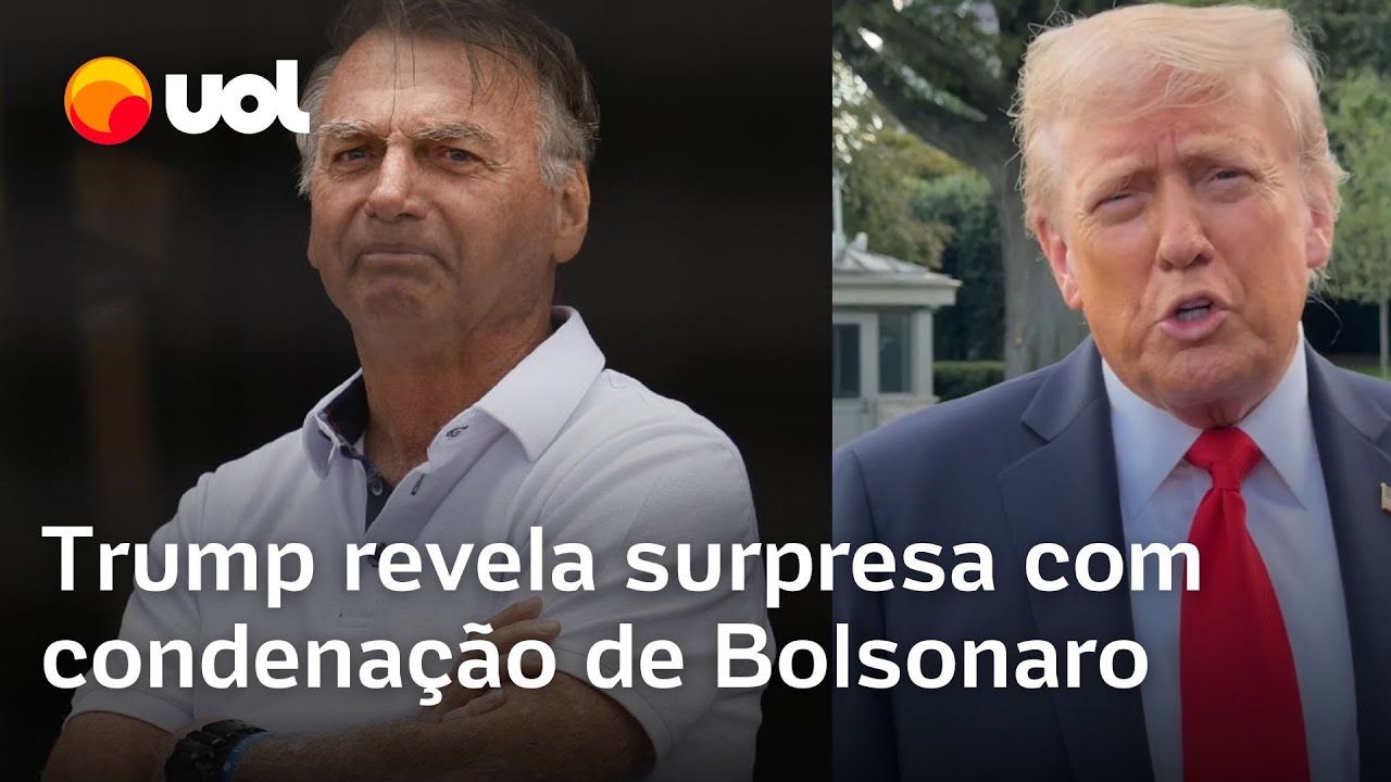 Trump sobre condenação de Bolsonaro Tentaram comigo mas não conseguiram