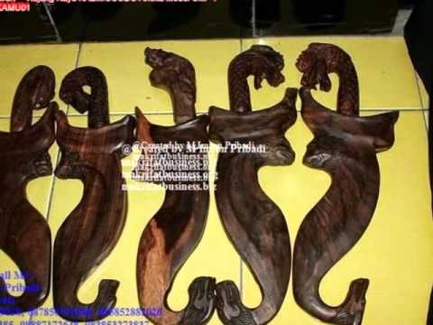 Kujang Kayu KALIMOSODO Model Ukir Naga Jawa 1 by : IMDA Handicraft Oleh Oleh Kerajinan Khas Desa TUTUL Jember