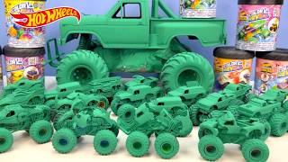 🤯Hot Wheel Monster Trucks & Monster Jam Monster Trucks smash & bash plus a mystery?? Giant RC Truck