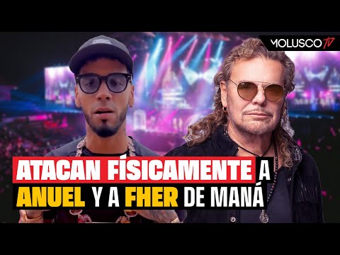 Anuel es agredido en medio de concierto. Fher de Maná no volverá a ser el mismo a causa de fanática.