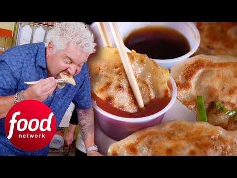 Guy Fieri Eats One Of The Biggest Dumplings He Has Ever Seen | Diners, Drive-Ins & Dives