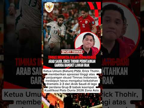 Eric Tohir Perintahkan timnas bangkit lawan Irak #timnasindonesia #kualifikasipialadunia2026