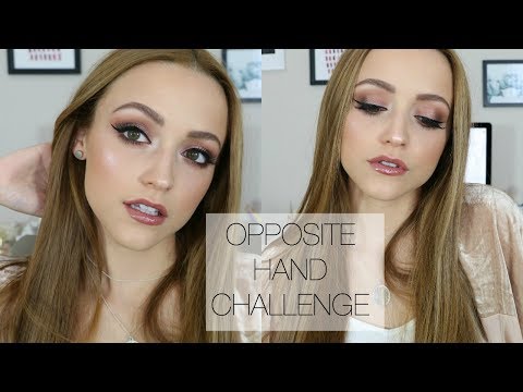 Full Glam Makeup Look Using MY RIGHT HAND | Opposite Hand Challenge