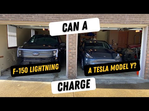 Let’s charge our Tesla Model Y with our Ford F-150 Lightning!