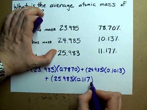 how to calculate average atomic mass