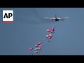 Air drops of aid parachuted into Gaza Strip