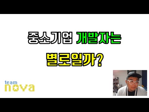 좆소 기업 개발자는 별로일까?