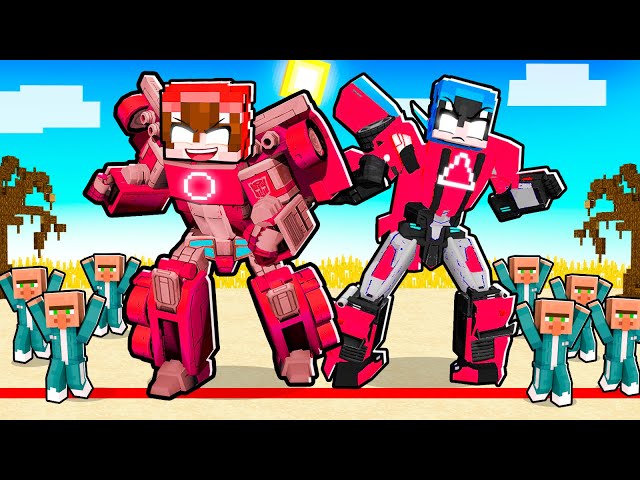 TRANSFORMERS vs SQUID GAME en Minecraft!