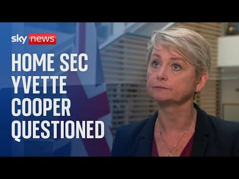 Home Secretary Yvette Cooper questioned on the work of the Home Office