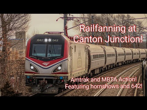 Railfanning at Canton Junction! MBTA and Amtrak Action ft. Amtrak 642!