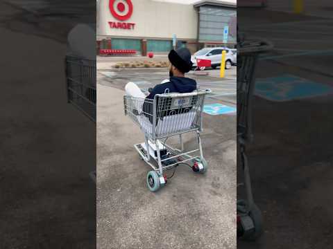 Electric shopping cart? Why not 🤷🏽‍♂️     @goldenmotorNA #target #shopping #electricbike #diy