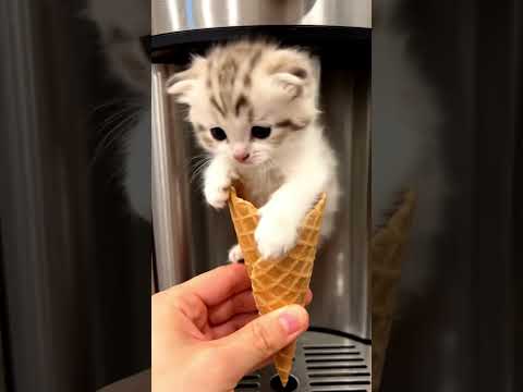 Cat ice cream 🍨😸 #shortvideo #viralvideo #cuteanimals #cat #cute #animals #trending #explore #trend