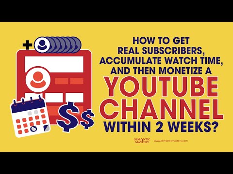 How To Get Real Subscribers, Accumulate Watch Time, And Then Monetize A YouTube Channel Within 2 Wee