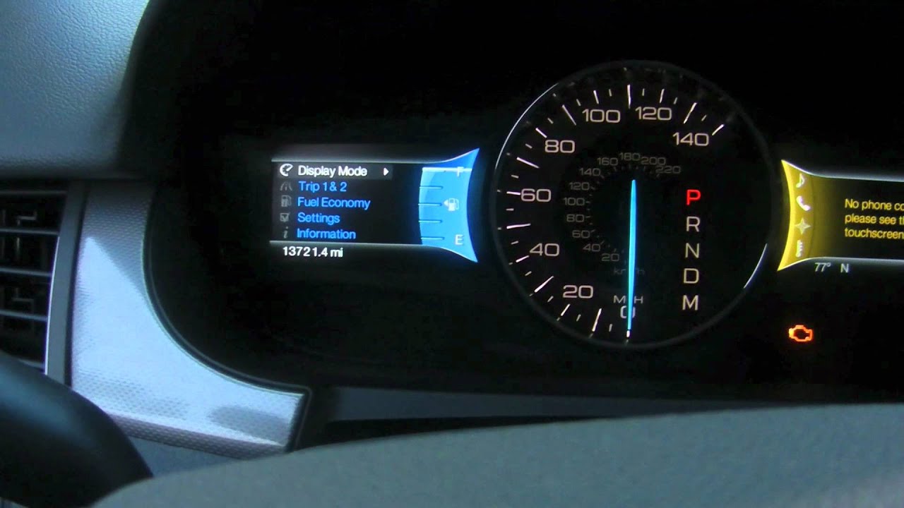 Reset oil life monitor 2011 ford edge