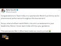 Rahul Gandhi Congratulates Team India | Congratulations to Team India on a spectacular Victory