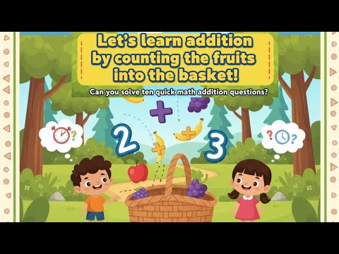 Learn Addition by Counting | Math Minutes Kids #2 | Adding with Fruits | Learn 2+7 to 5+7