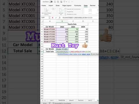 Find sum of values using XLOOKUP in Excel | XLOOKUP Function | #excel #shorts
