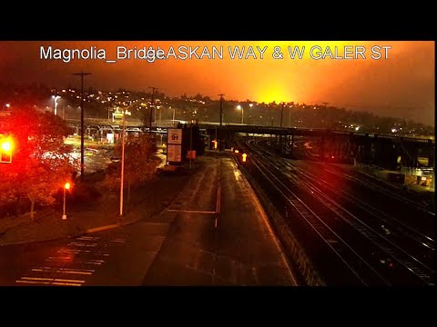 Multiple transformer explosions captured on traffic cams as windstorm slams Seattle!