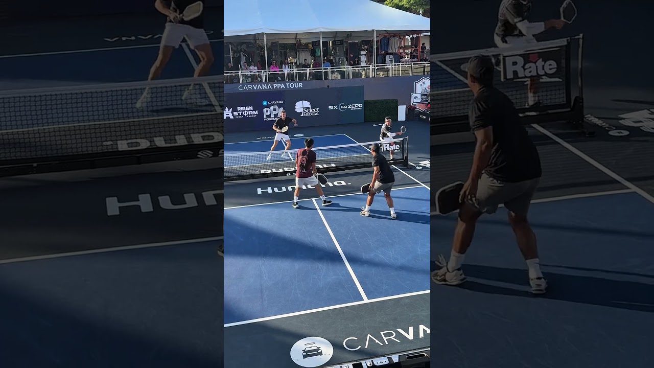 An ATHLETIC pickleball move from the Frenchman Jay Devilliers 🔥🇫🇷