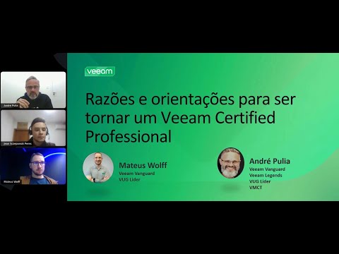 Razões e orientações para ser tornar um Veeam Certified Professional