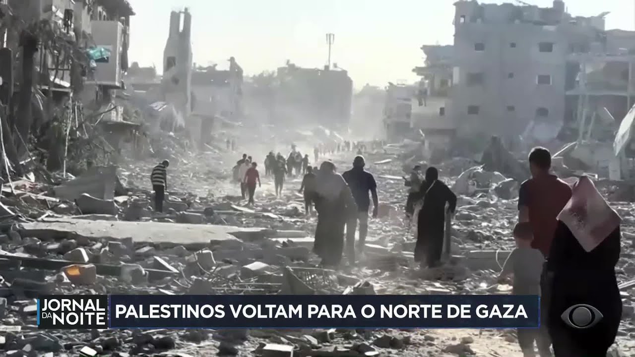 Palestinos voltam para o Norte de Gaza