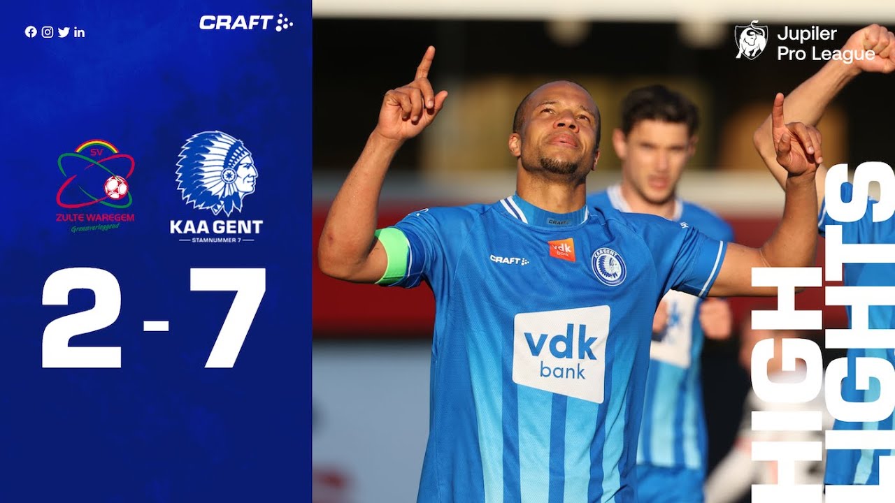 Zulte Waregem - KAA Gent: 2 - 7