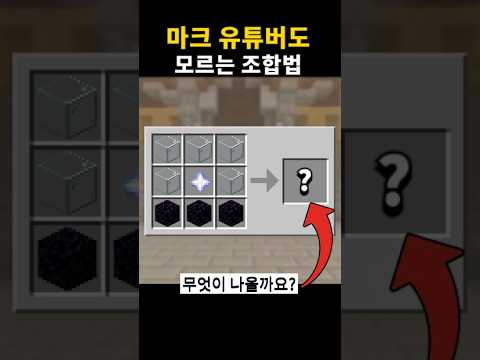 <strong>마크</strong> 유튜버도 모르는 조합법