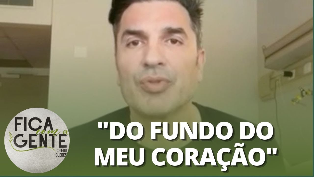 No hospital, Edu Guedes se emociona e agradece carinho: “Não tinha ideia da dimensão”