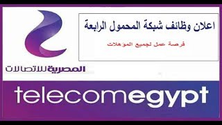 وظائف شبكة المحمول الرابعة المصرية للاتصالات لجم ...