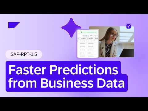 SAP-RPT-1.5: Faster Predictions from Business Data