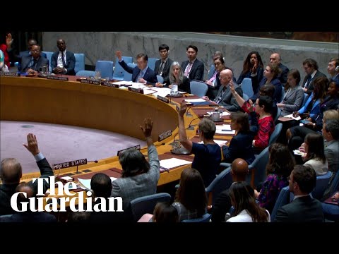 Moment UN security council endorses hostages-for-ceasefire Gaza deal