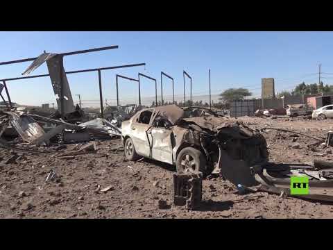 آثار الدمار جراء القصف الجوي للتحالف العربي على صنعاء