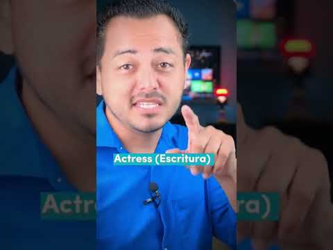 ¿Cómo se dice "Actriz" en inglés? #ingles #actress #pronunciación #teacher #inglesfacil