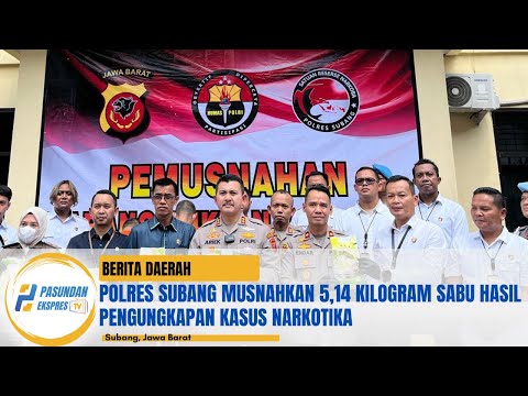 Polres Subang Musnahkan 5,14 Kilogram Sabu Hasil Pengungkapan Kasus Narkotika