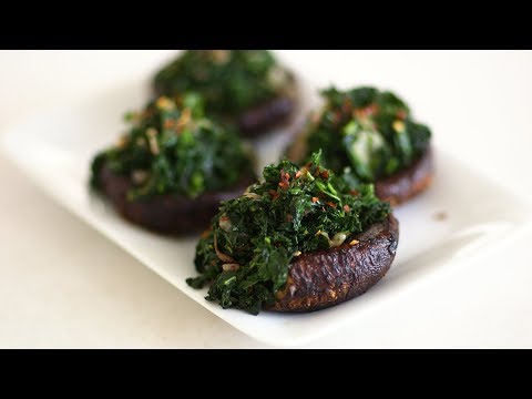 Roasted Portobellos with Kale- Healthy Appetite with Shira Bocar