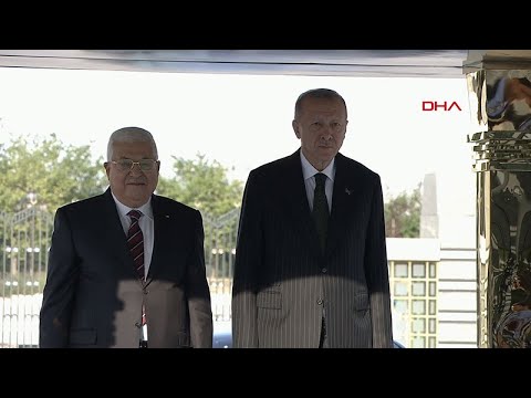 Cumhurbaşkanı Erdoğan, Filistin Devlet Başkanı Mahmud Abbas'ı Resmi Törenle Karşıladı