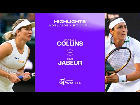 Danielle Collins vs. Ons Jabeur |  2025 Adelaide Round 1 | WTA Match Highlights