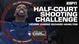 UConn legend Richard Hamilton DRAINS half-court shot 🏀 | College GameDay