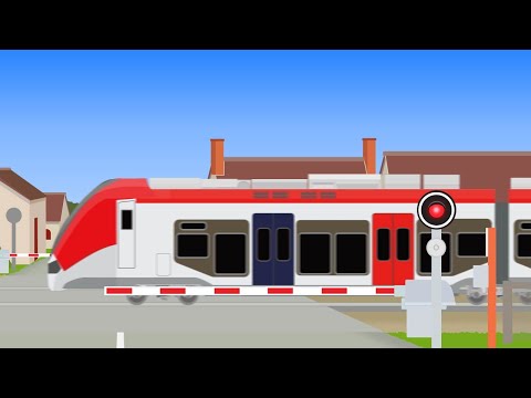 French Railroad crossings animation【踏切アニメ】フランスのふみきりカンカン